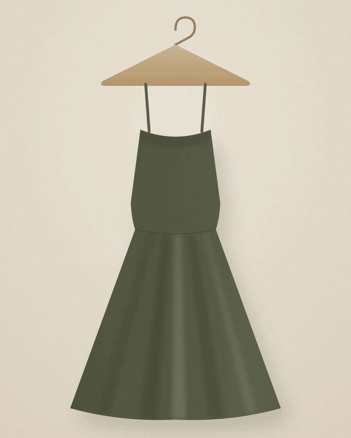 Vestido Longo Oliva