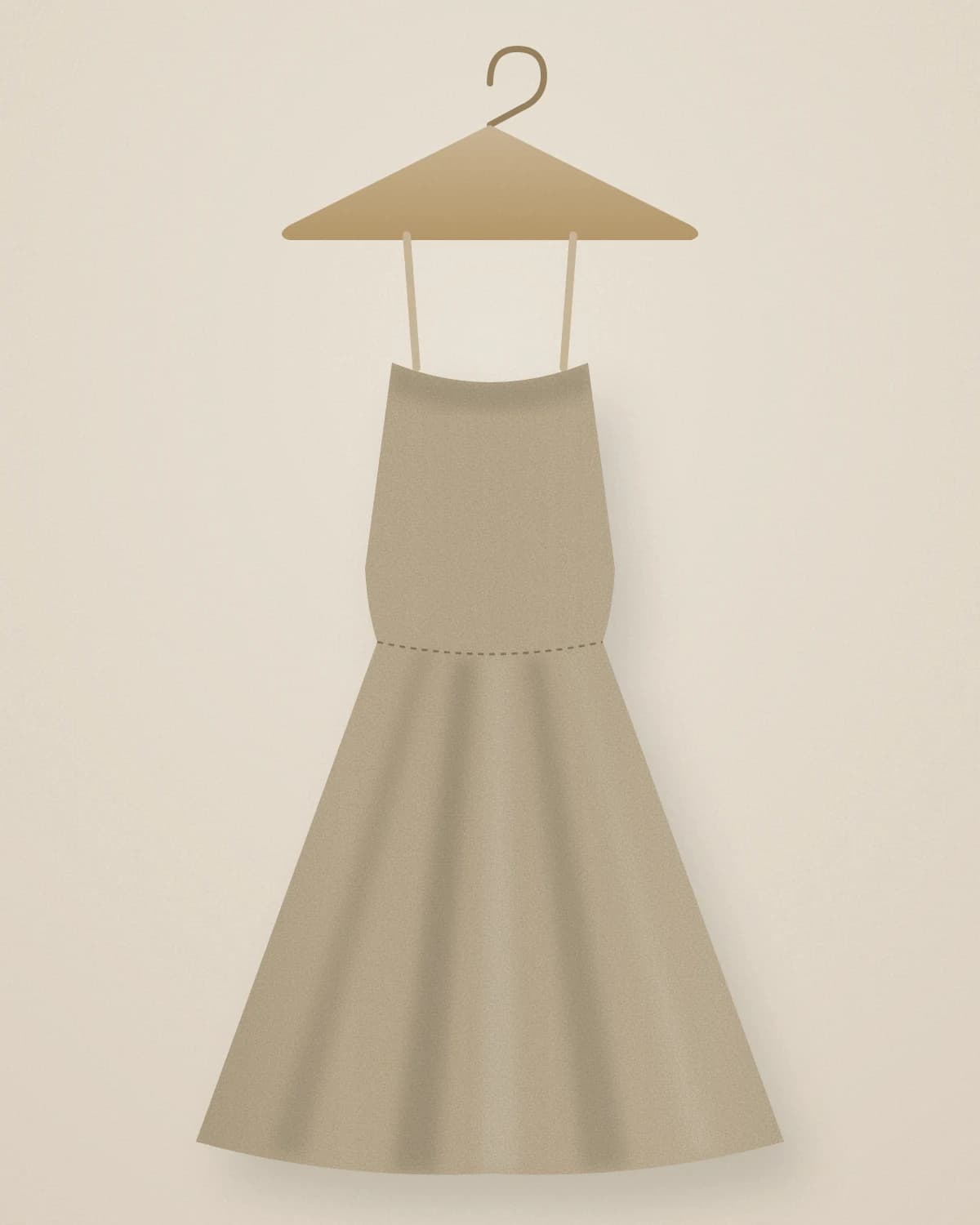 Vestido Midi Linho Areia
